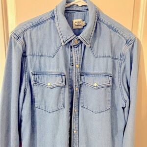 Denim Western Shirt - Flint & Tinder by Huckberry - Size Medium